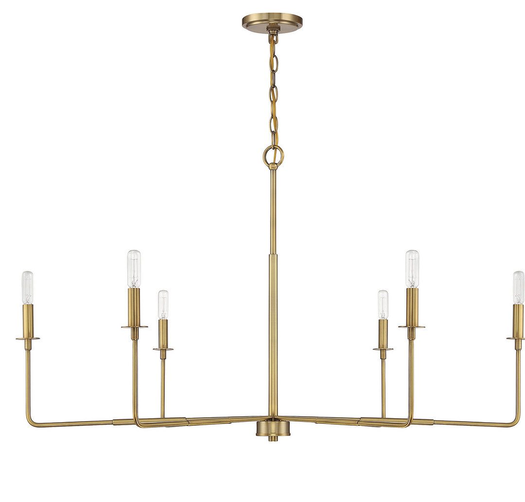 Savoy House Salerno 1-2221-6-322 Chandelier Light - Warm Brass