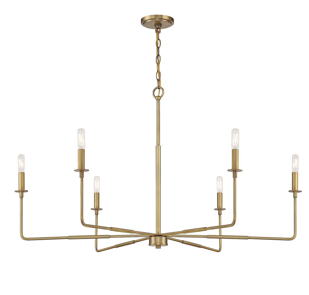 Savoy House Salerno 1-2221-6-322 Chandelier Light - Warm Brass