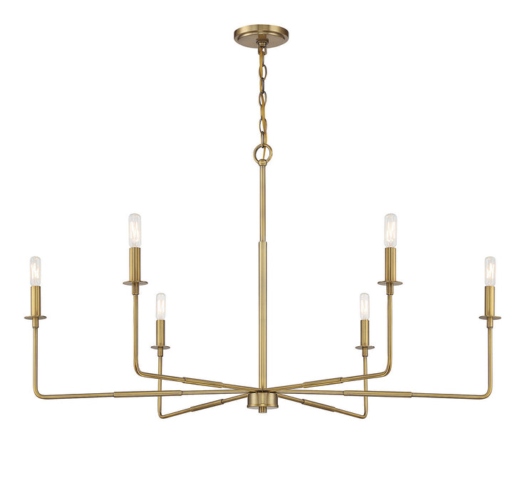 Savoy House Salerno 1-2221-6-322 Chandelier Light - Warm Brass