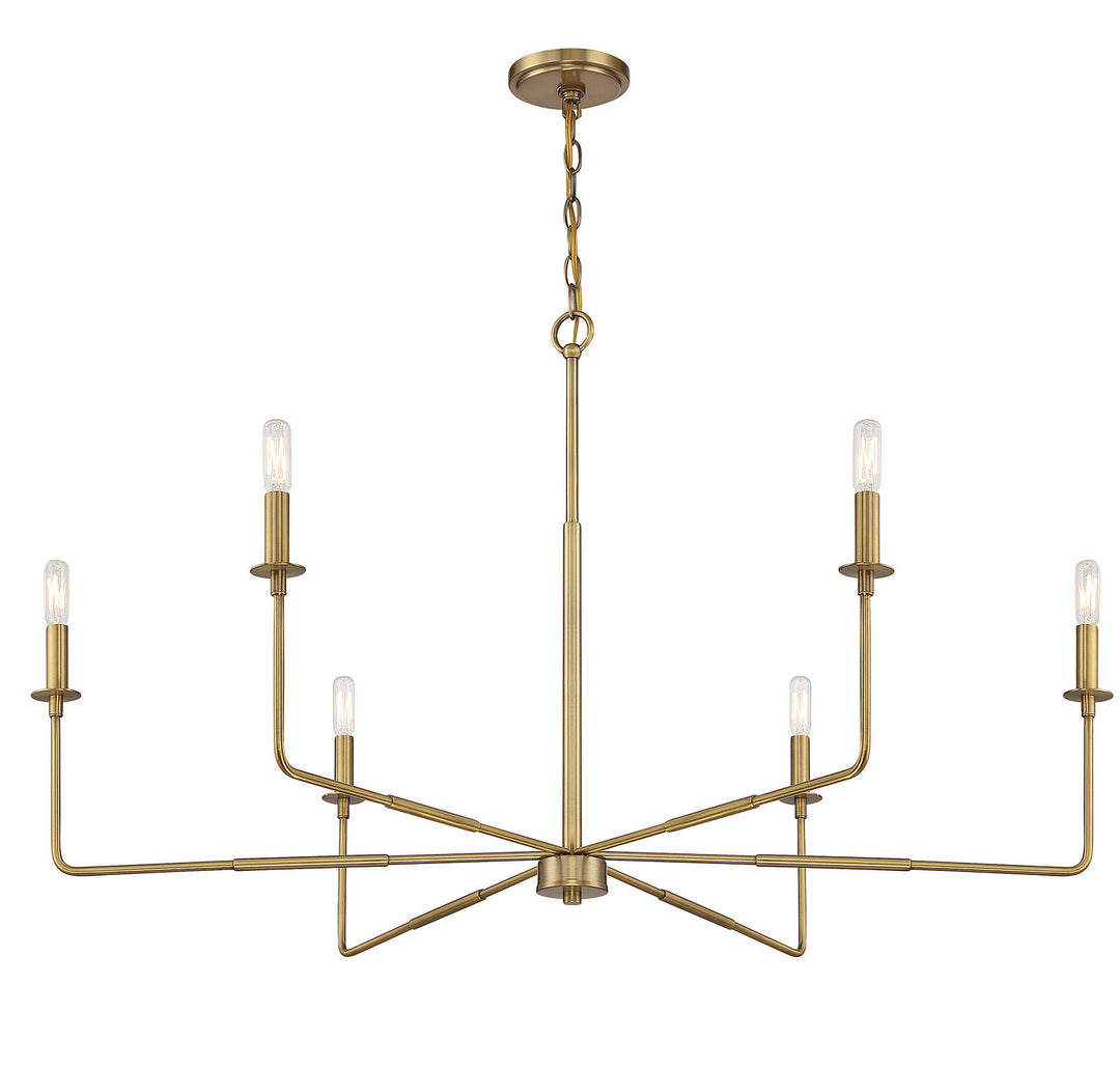 Savoy House Salerno 1-2221-6-322 Chandelier Light - Warm Brass