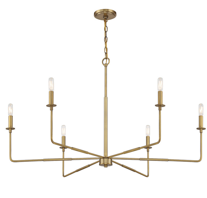 Savoy House Salerno 1-2221-6-322 Chandelier Light - Warm Brass