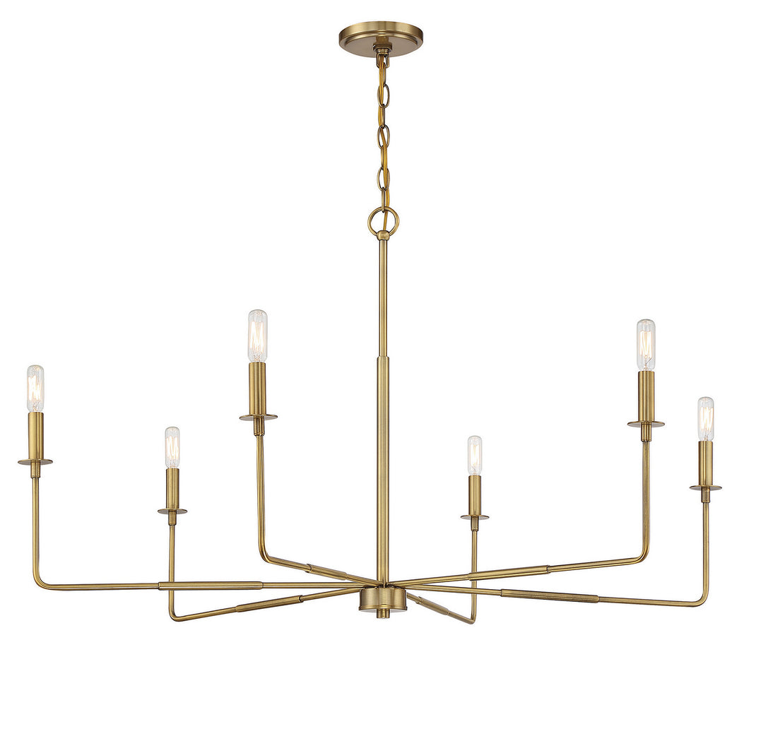 Savoy House Salerno 1-2221-6-322 Chandelier Light - Warm Brass