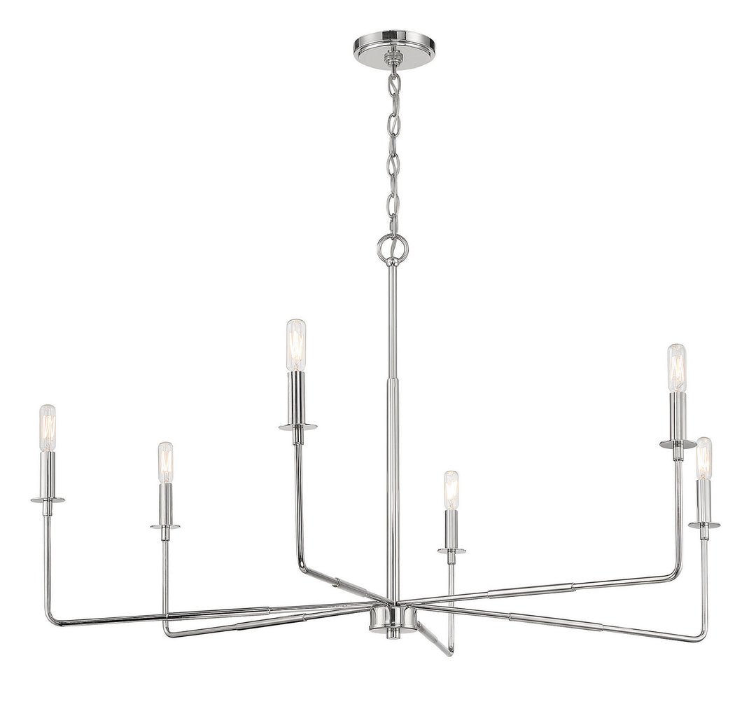 Savoy House Salerno 1-2221-6-109 Chandelier Light - Polished Nickel