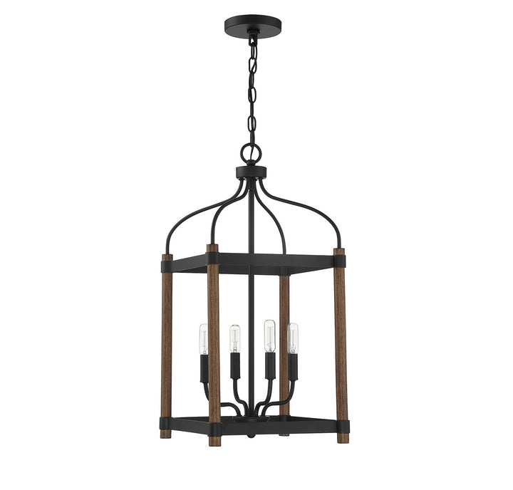 Savoy House Eagen 3-2245-4-191 Pendant Light - Darkwood with Black Accents