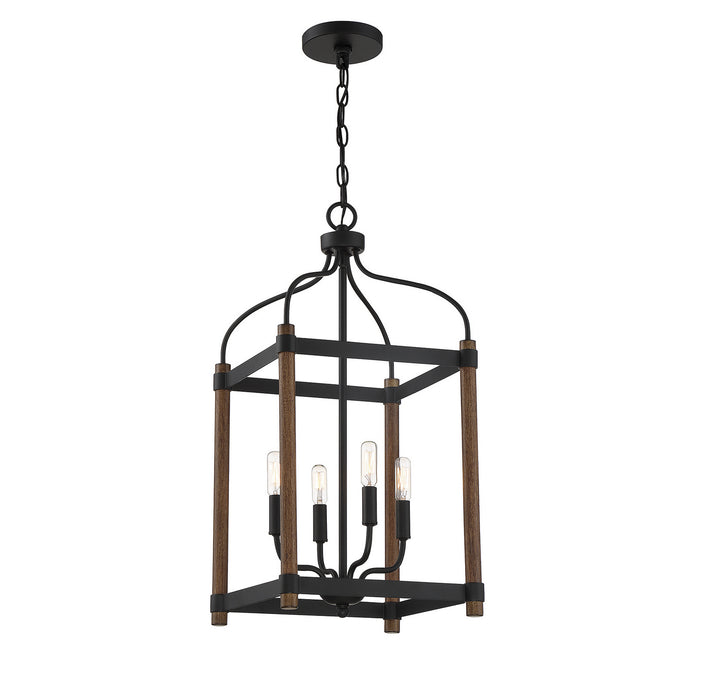 Savoy House Eagen 3-2245-4-191 Pendant Light - Darkwood with Black Accents