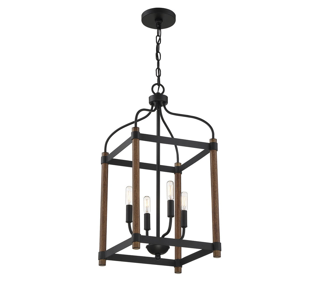 Savoy House Eagen 3-2245-4-191 Pendant Light - Darkwood with Black Accents