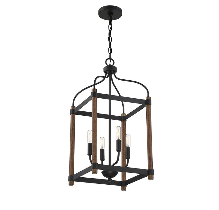 Savoy House Eagen 3-2245-4-191 Pendant Light - Darkwood with Black Accents