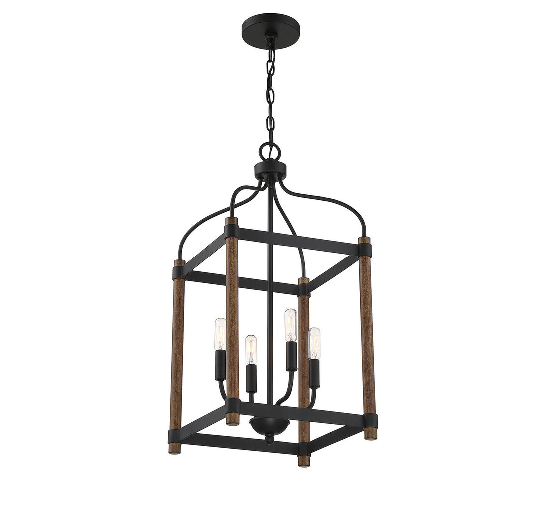 Savoy House Eagen 3-2245-4-191 Pendant Light - Darkwood with Black Accents