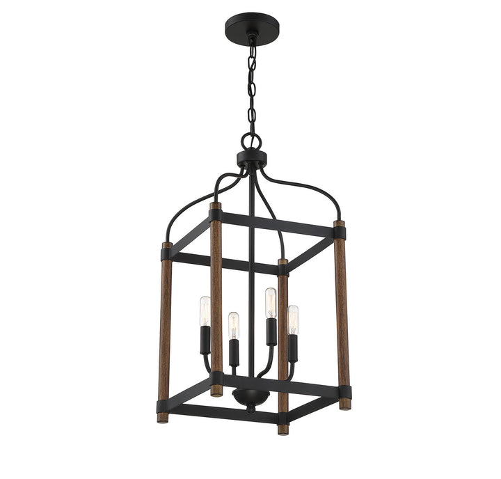 Savoy House Eagen 3-2245-4-191 Pendant Light - Darkwood with Black Accents