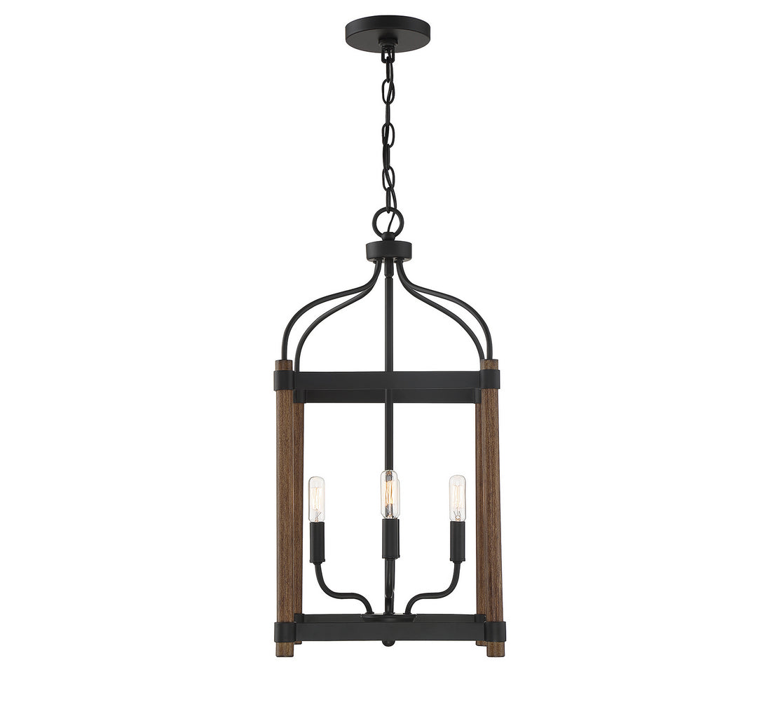 Savoy House Eagen 3-2245-4-191 Pendant Light - Darkwood with Black Accents