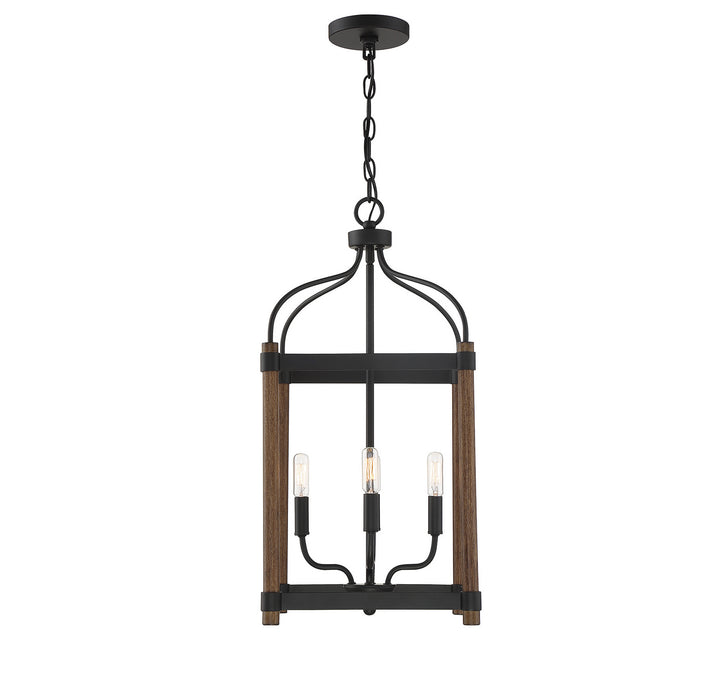 Savoy House Eagen 3-2245-4-191 Pendant Light - Darkwood with Black Accents