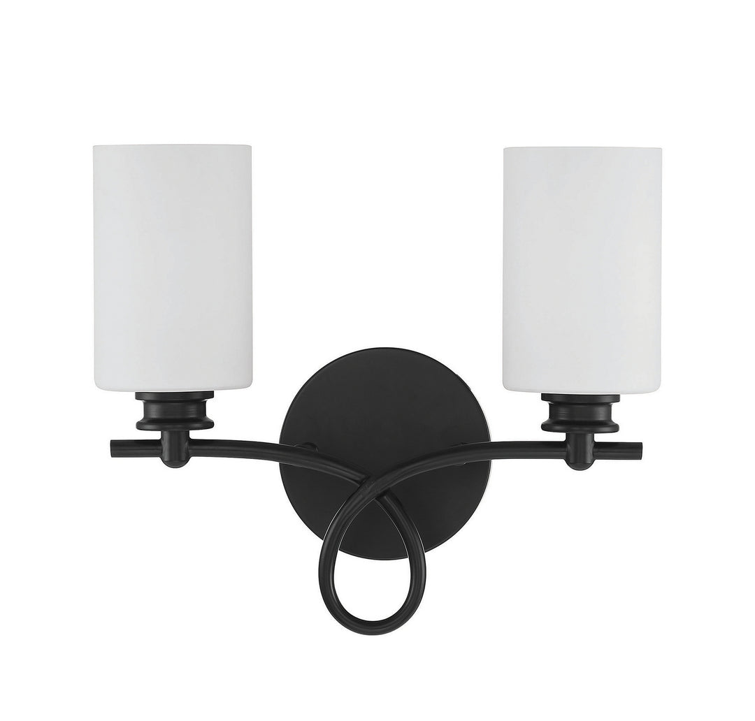 Savoy House Woodbury 8-530-2-BK Bath Vanity Light 14 in. wide - Black