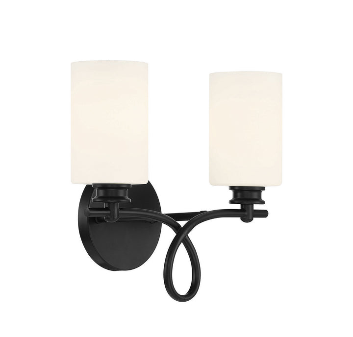 Savoy House Woodbury 8-530-2-BK Bath Vanity Light 14 in. wide - Black