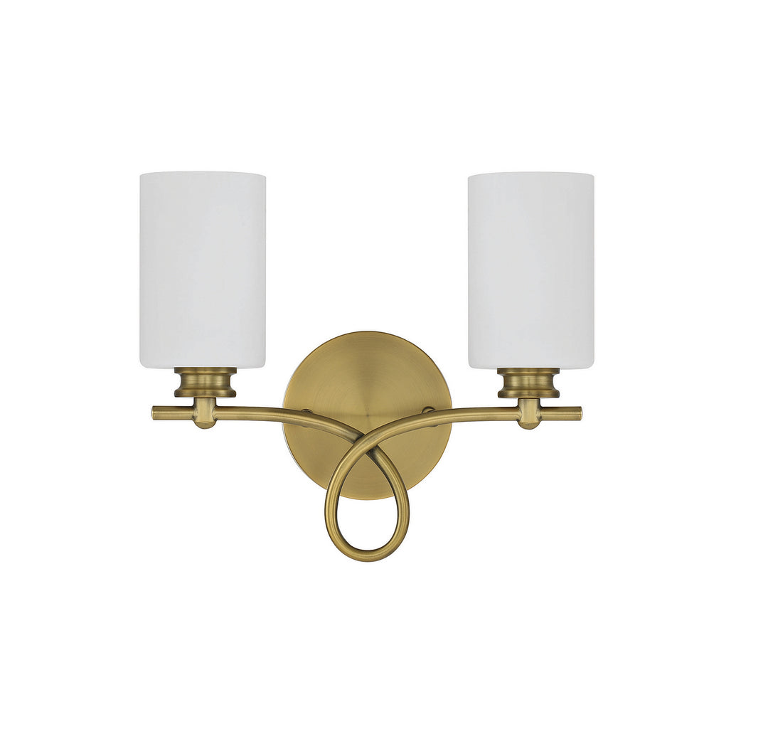 Savoy House Woodbury 8-530-2-322 Bath Vanity Light 14 in. wide - Warm Brass