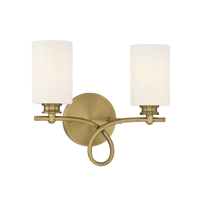 Savoy House Woodbury 8-530-2-322 Bath Vanity Light 14 in. wide - Warm Brass