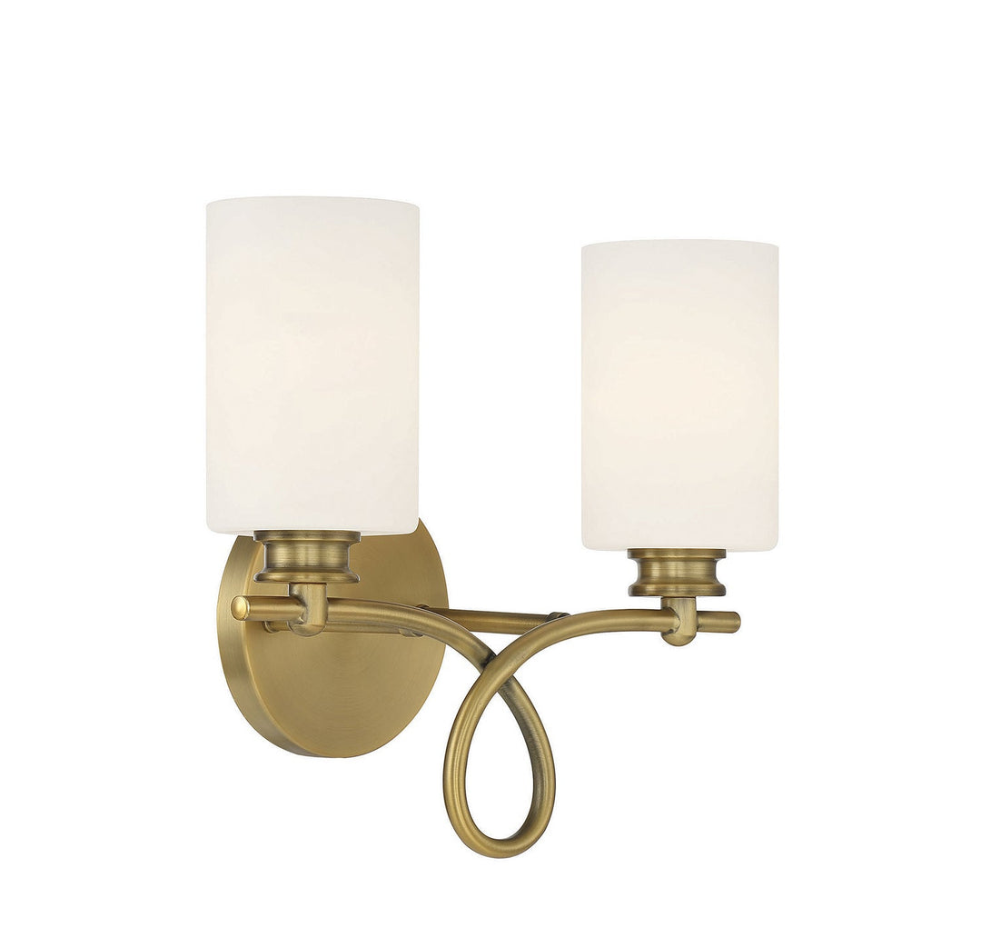 Savoy House Woodbury 8-530-2-322 Bath Vanity Light 14 in. wide - Warm Brass