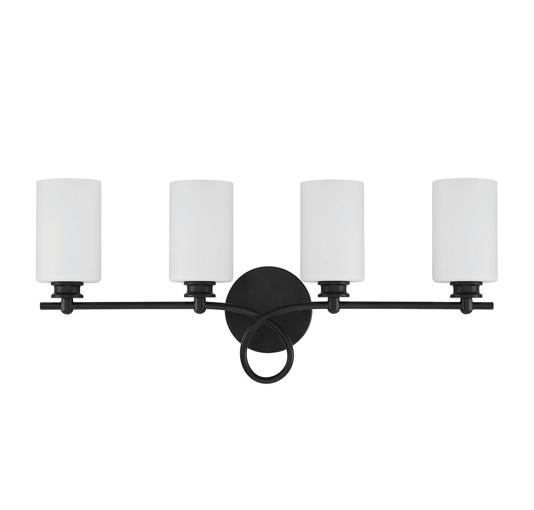 Savoy House Woodbury 8-530-4-BK Bath Vanity Light 28 in. wide - Black