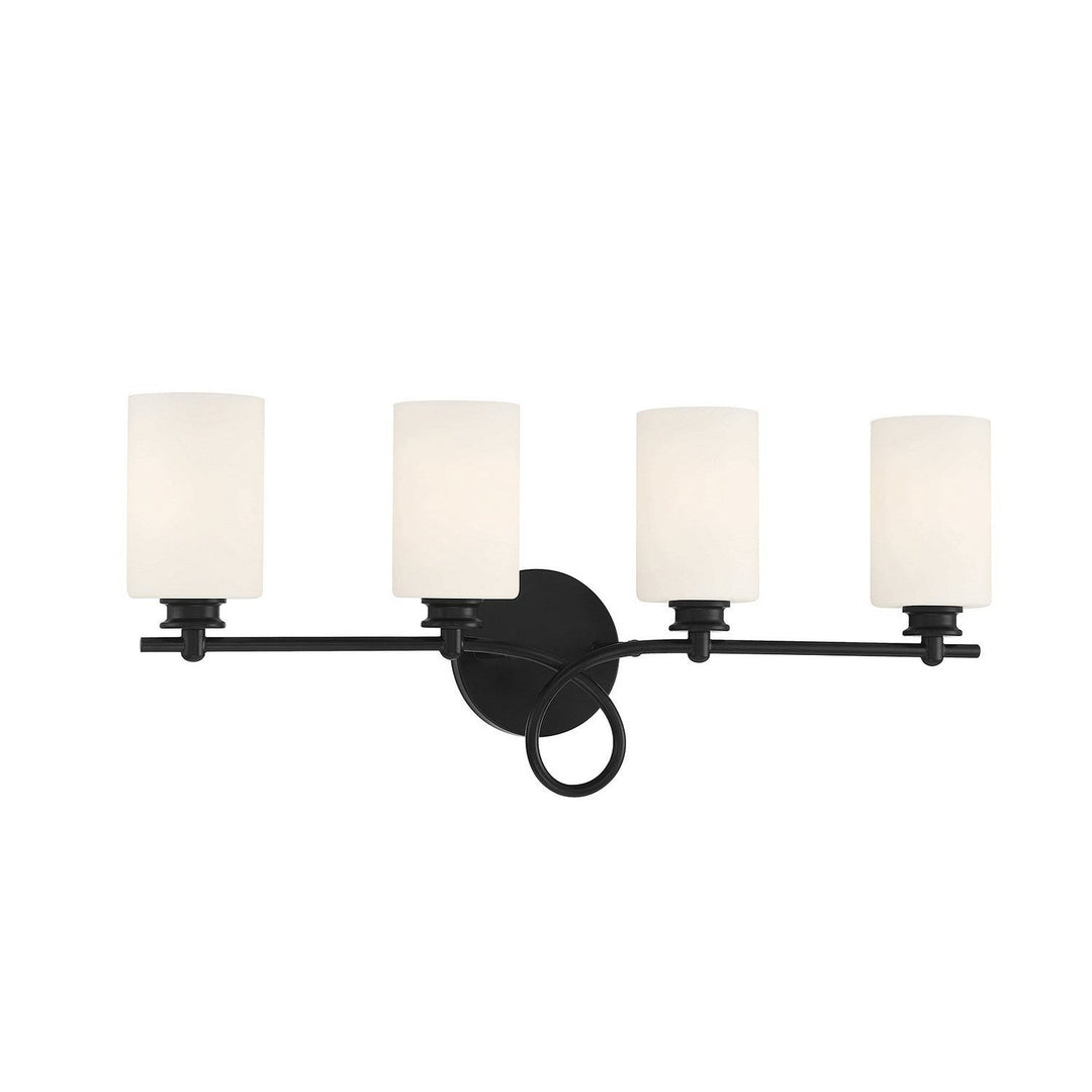 Savoy House Woodbury 8-530-4-BK Bath Vanity Light 28 in. wide - Black