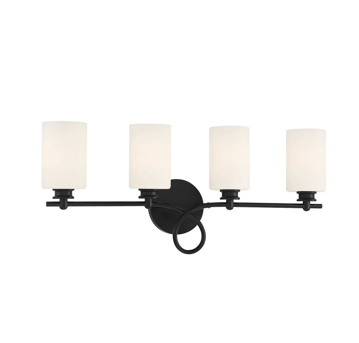 Savoy House Woodbury 8-530-4-BK Bath Vanity Light 28 in. wide - Black