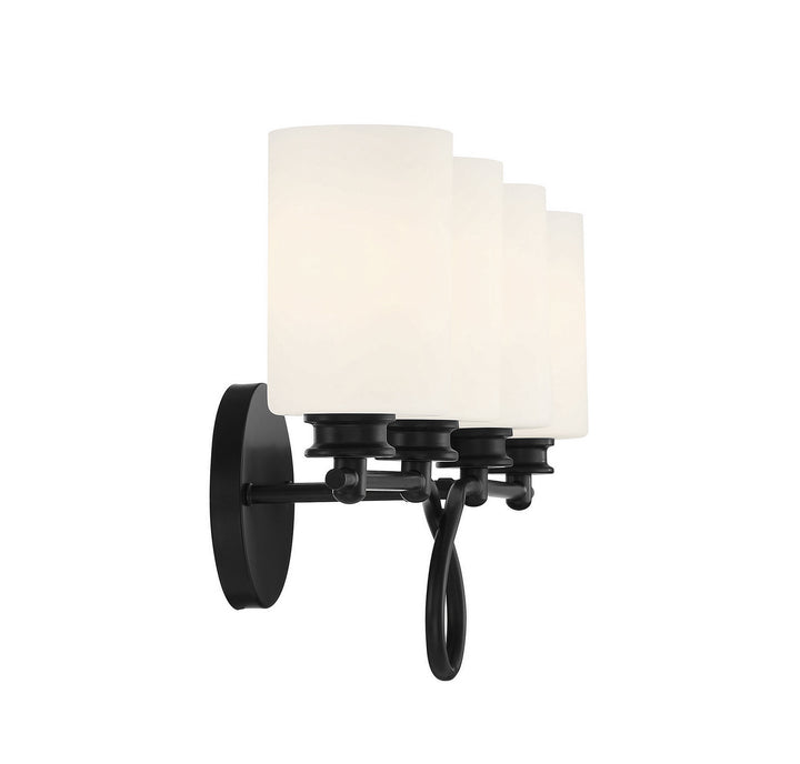 Savoy House Woodbury 8-530-4-BK Bath Vanity Light 28 in. wide - Black