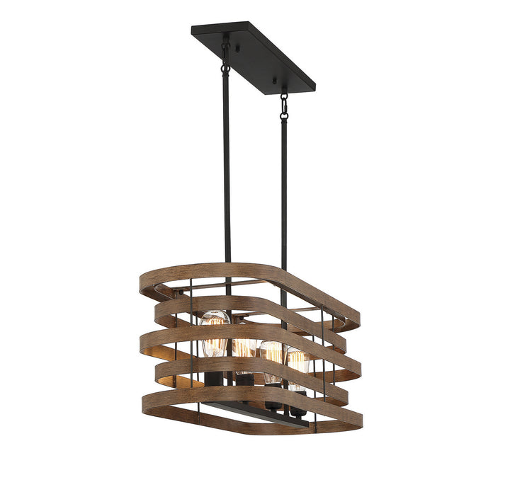 Savoy House Blaine 1-2965-4-36 Pendant Light - Natural Walnut with Black Accents