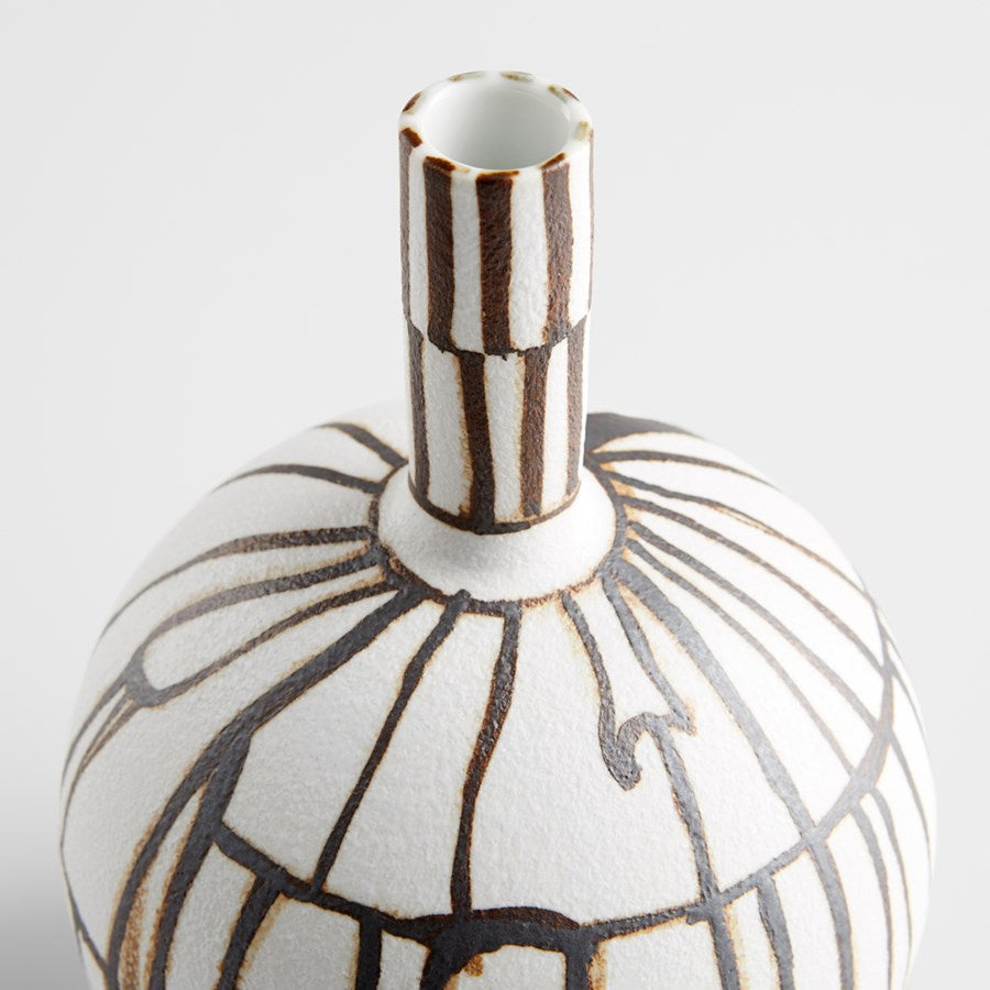 Cyan 10798 Vases & Planters - Ebony And White