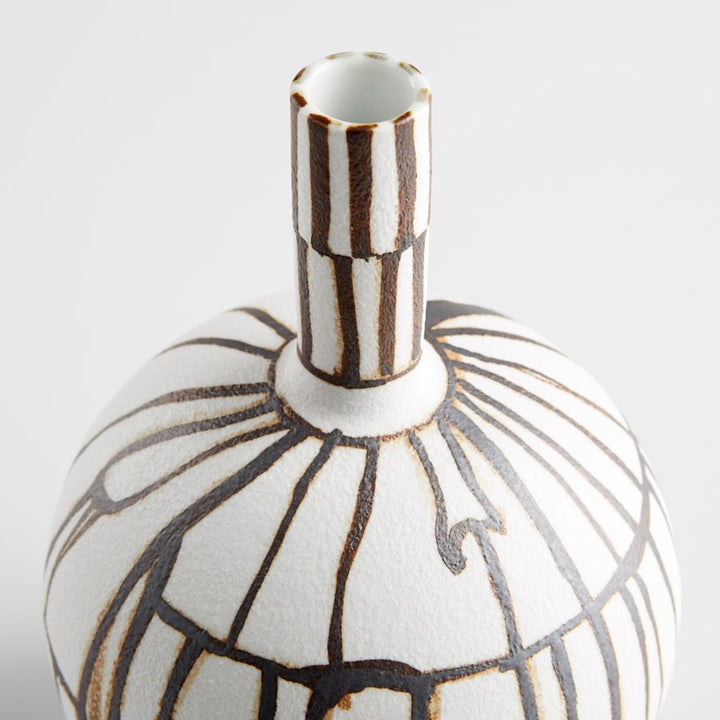 Cyan 10798 Vases & Planters - Ebony And White