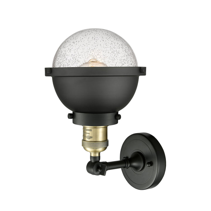 Innovations Franklin Restoration 203-BAB-HFS-64-BK-LED Wall Sconce Light - Black Antique Brass