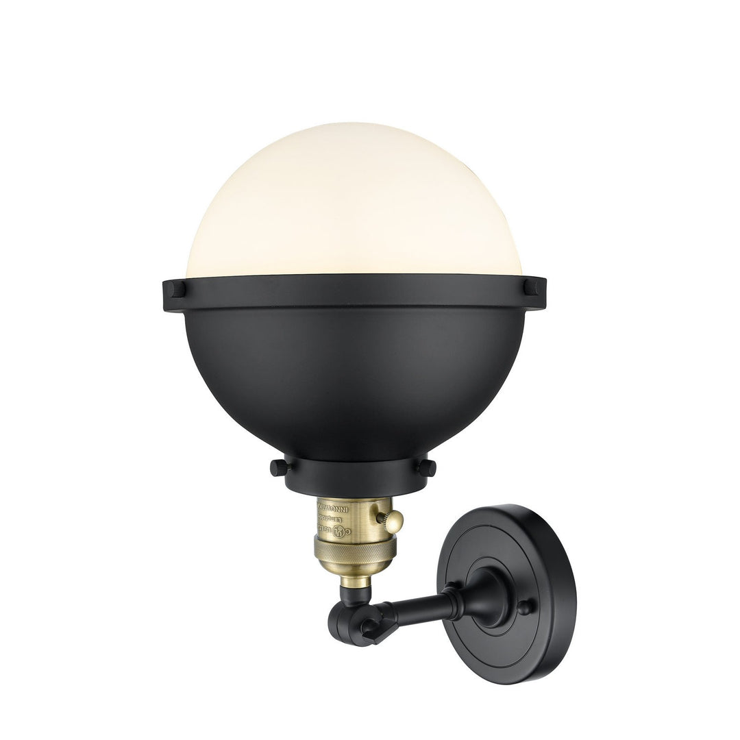 Innovations Franklin Restoration 203SW-BAB-HFS-81-BK Wall Sconce Light - Black Antique Brass