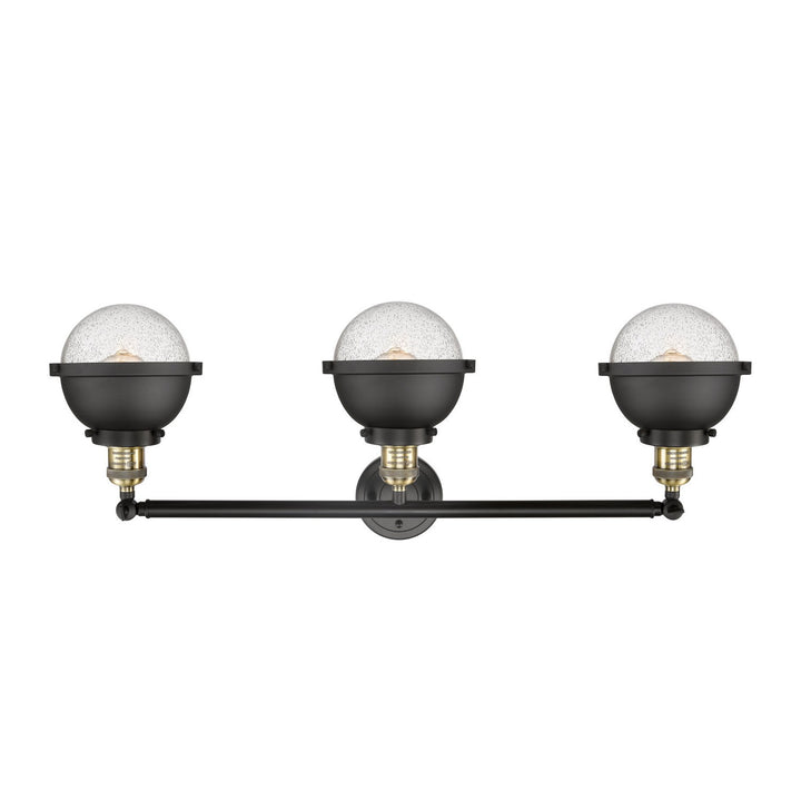 Innovations Franklin Restoration 205-BAB-HFS-64-BK Bath Vanity Light 34 in. wide - Black Antique Brass