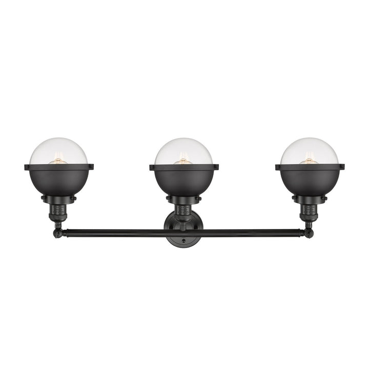 Innovations Franklin Restoration 205-BK-HFS-62-BK-LED Bath Vanity Light 34 in. wide - Matte Black