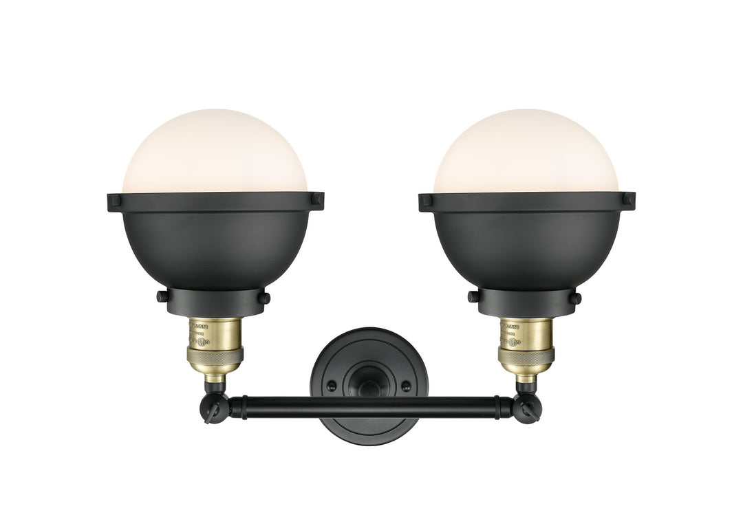Innovations Franklin Restoration 208-BAB-HFS-61-BK Bath Vanity Light 18 in. wide - Black Antique Brass