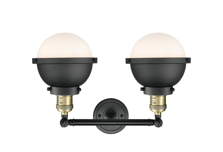 Innovations Franklin Restoration 208-BAB-HFS-61-BK Bath Vanity Light 18 in. wide - Black Antique Brass