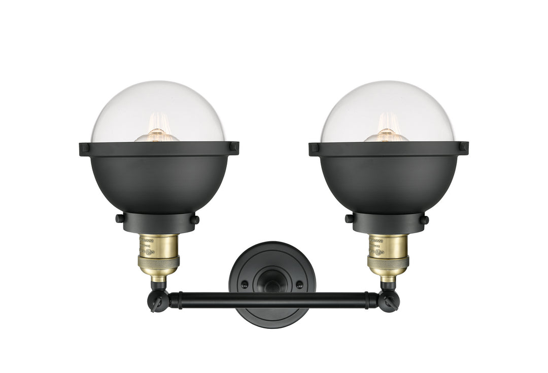 Innovations Franklin Restoration 208-BAB-HFS-62-BK Bath Vanity Light 18 in. wide - Black Antique Brass