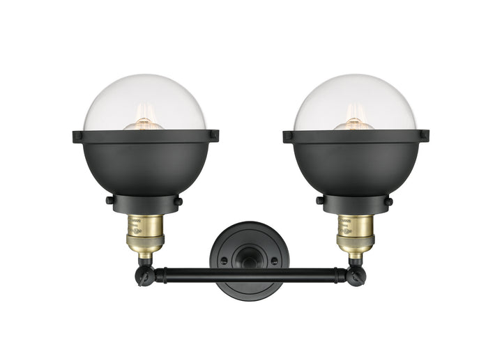 Innovations Franklin Restoration 208-BAB-HFS-62-BK Bath Vanity Light 18 in. wide - Black Antique Brass