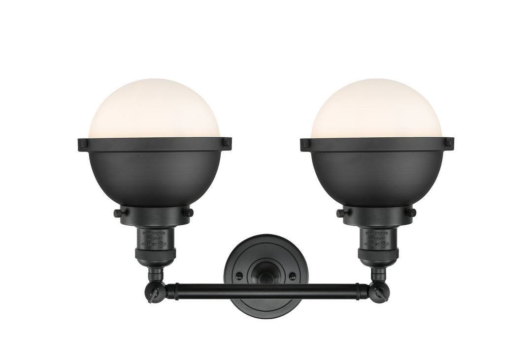 Innovations Franklin Restoration 208-BK-HFS-61-BK Bath Vanity Light 18 in. wide - Matte Black