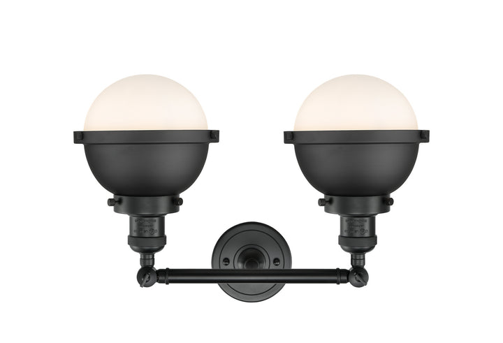 Innovations Franklin Restoration 208-BK-HFS-61-BK Bath Vanity Light 18 in. wide - Matte Black