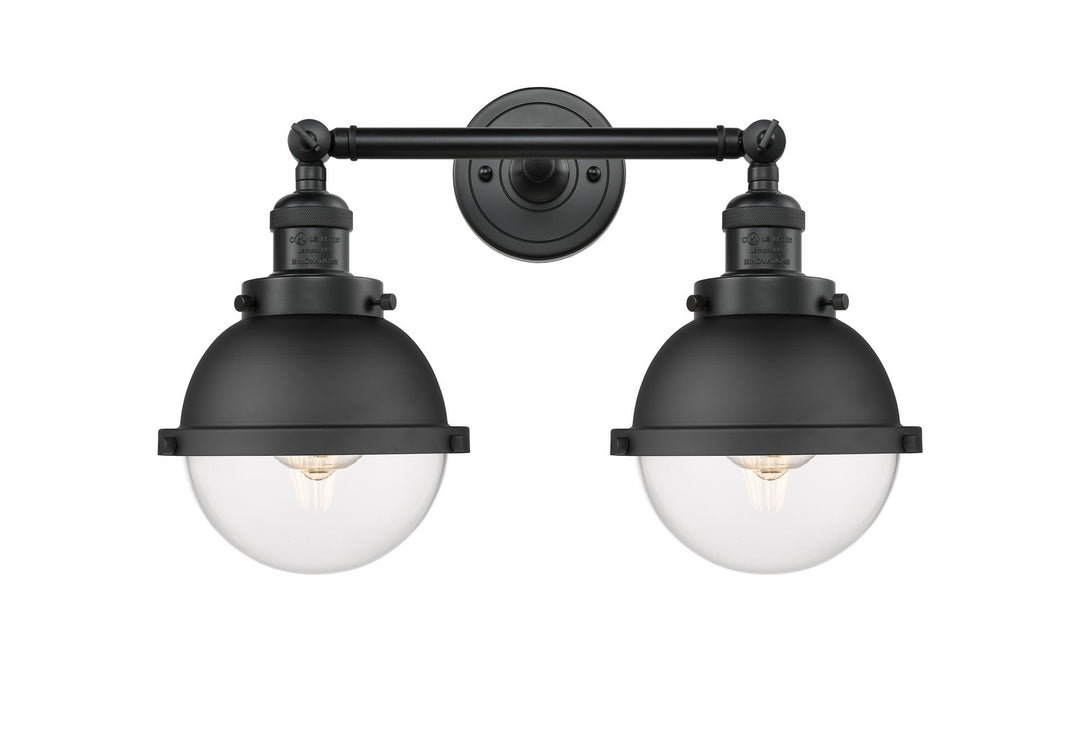 Innovations Franklin Restoration 208-BK-HFS-62-BK-LED Bath Vanity Light 18 in. wide - Matte Black