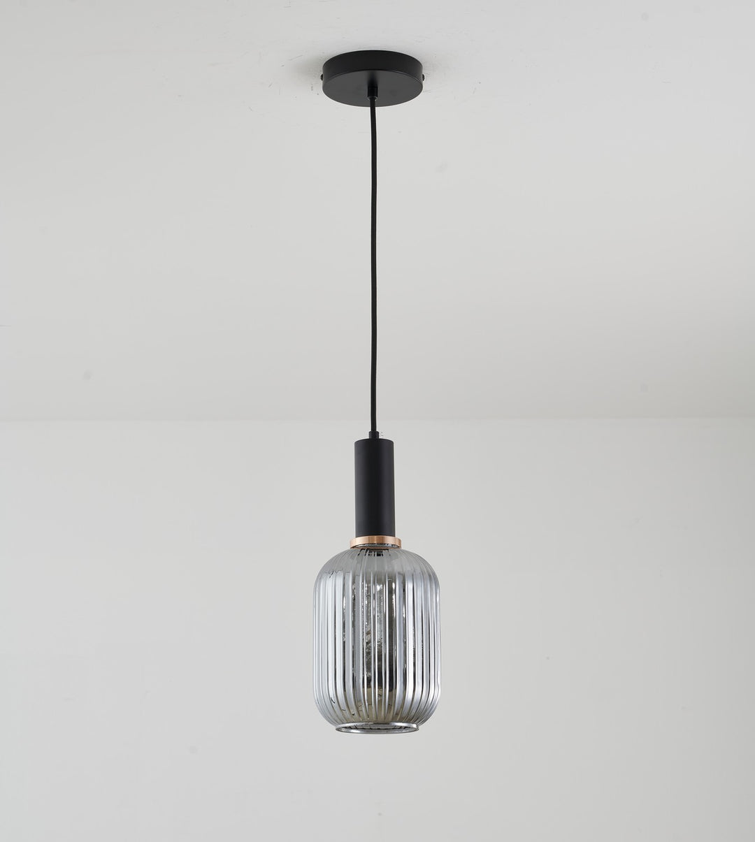 Bethel International GL323P5B Pendant Light - Black & Antique Gold