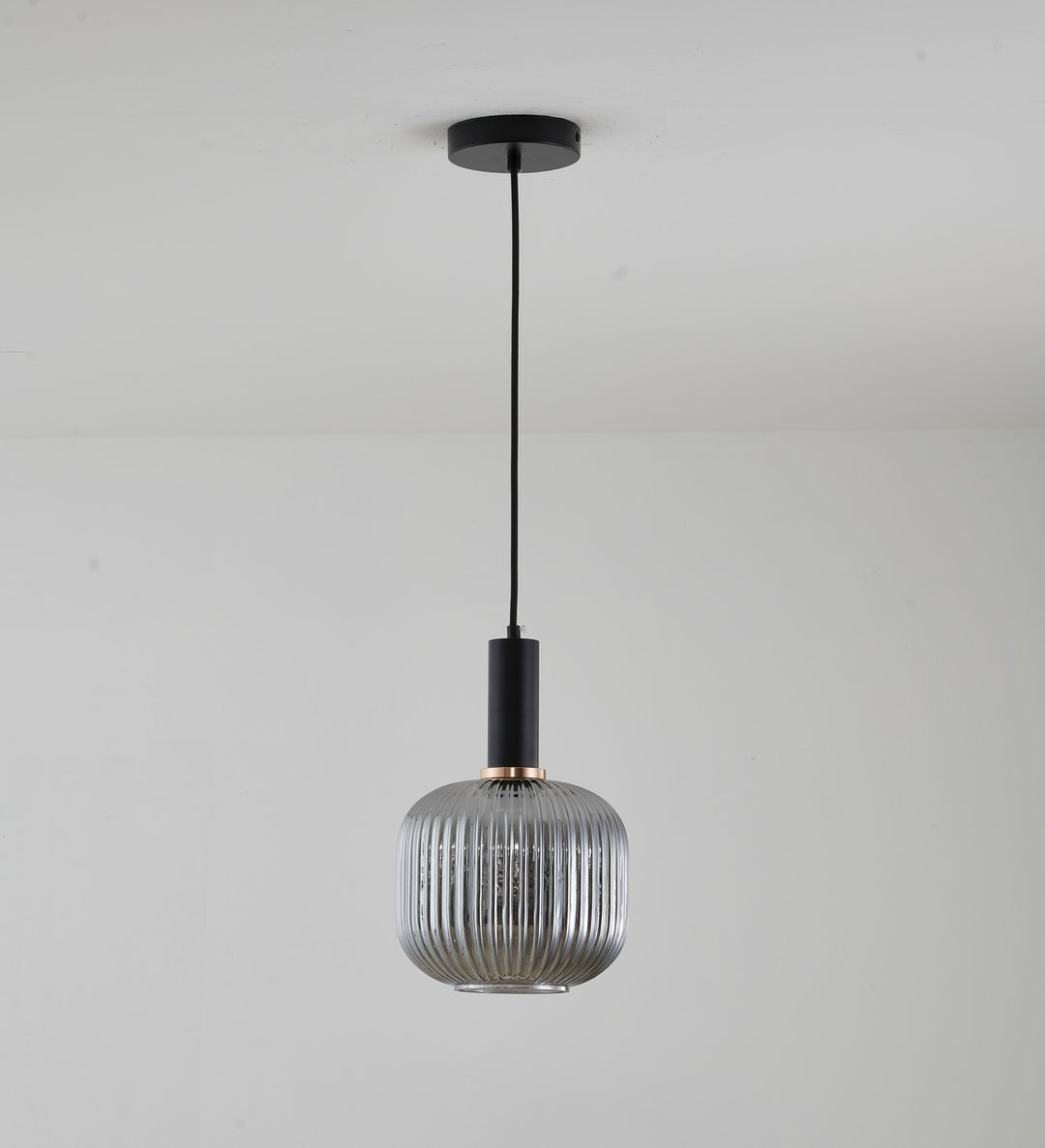 Bethel International GL324P7B Pendant Light - Black & Antique Gold