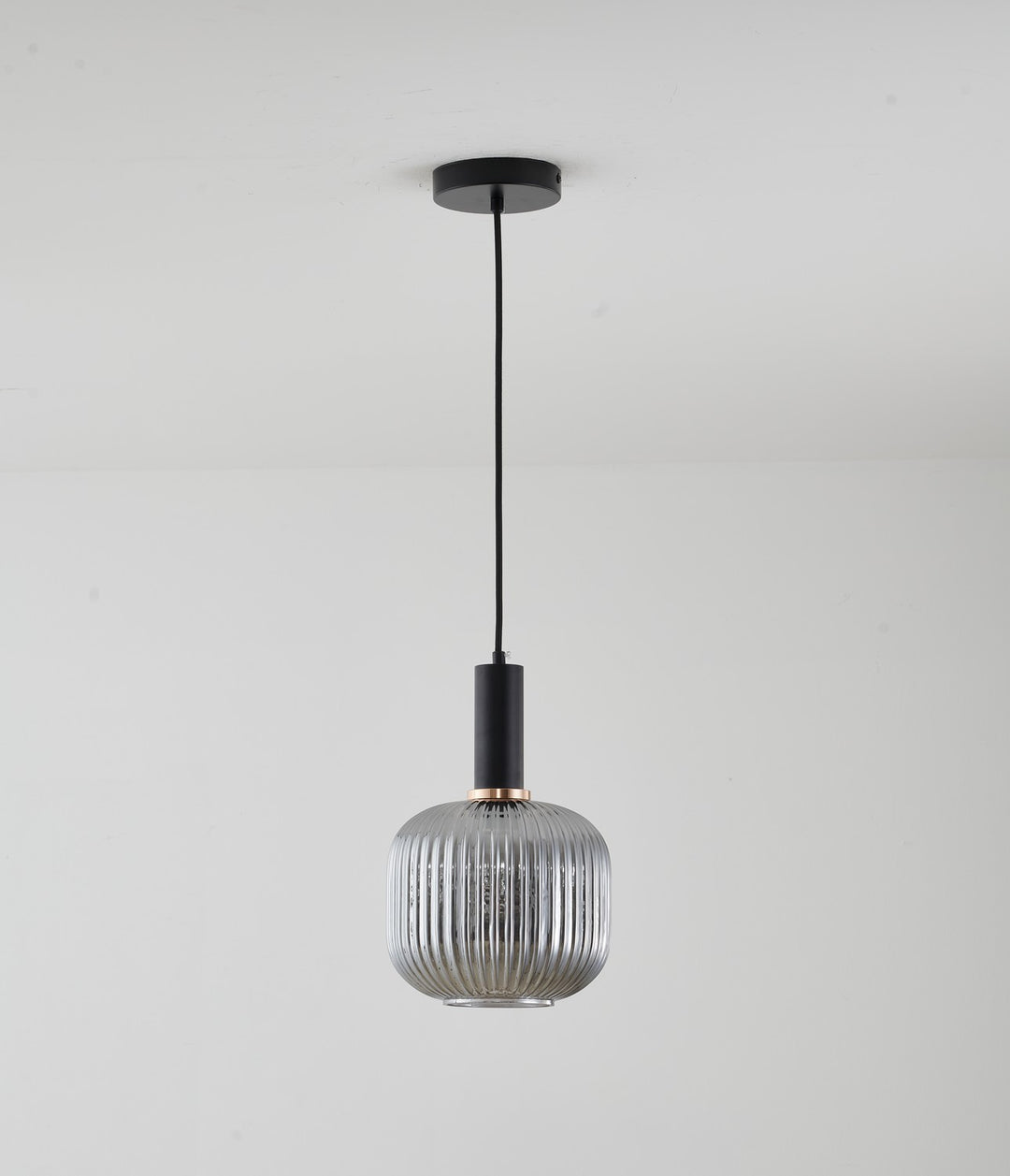 Bethel International GL324P7B Pendant Light - Black & Antique Gold