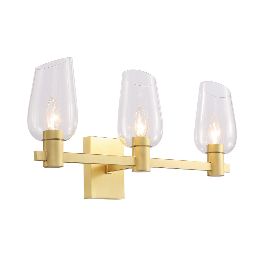 Kanova & Co. Calabria KWS0103-3NB Bath Vanity Light 22 in. wide - Louise Brass