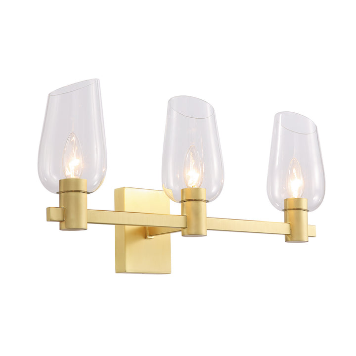 Kanova & Co. Calabria KWS0103-3NB Bath Vanity Light 22 in. wide - Louise Brass