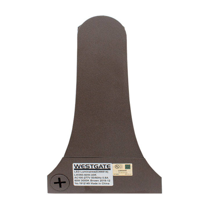 Westgate Lighting LW360-60W-40K  Led Rotatable Wall Packs Outdoor Bronze / Dark