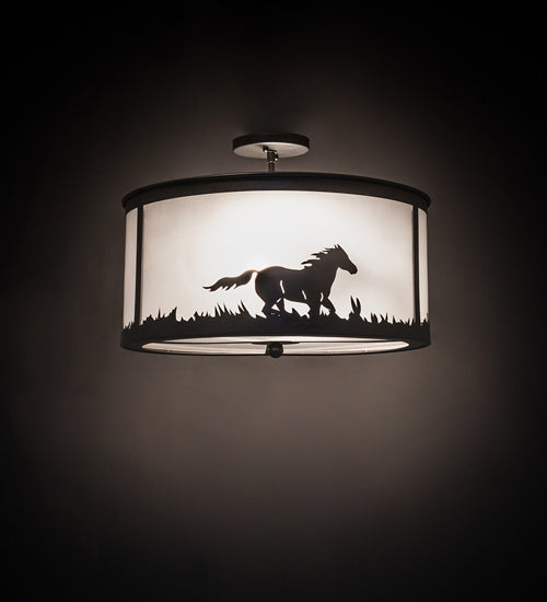 Meyda Tiffany Running Horses 236857 Ceiling Light