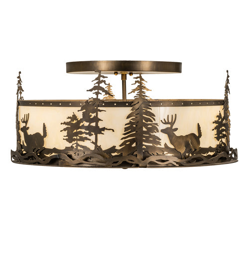 Meyda Tiffany Deer At Dusk 239334 Ceiling Light - Antique Copper