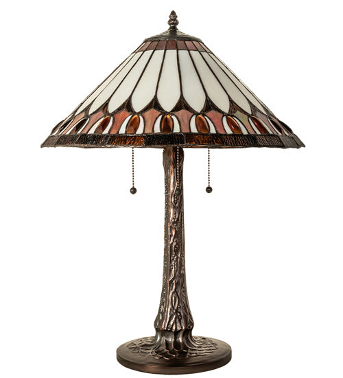 Meyda Tiffany Lighting 242005 Tuscaloosa Six Light Table Lamp Lamp Bronze / Dark
