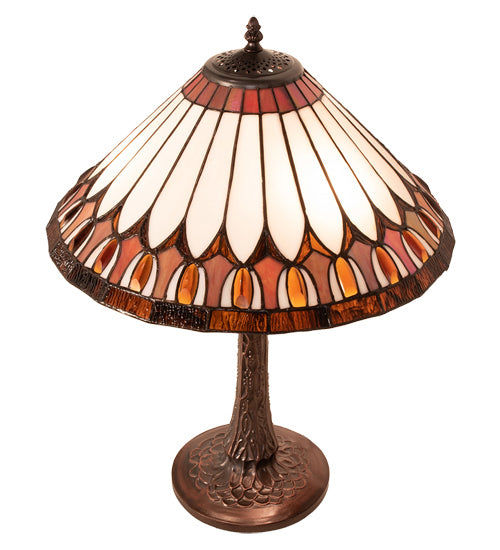 Meyda Tiffany Lighting 242005 Tuscaloosa Six Light Table Lamp Lamp Bronze / Dark