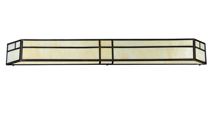 Meyda Tiffany Double Bar Mission 242167 Bath Vanity Light 50 in. wide - Craftsman Brown