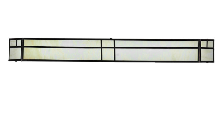 Meyda Tiffany Double Bar Mission 242167 Bath Vanity Light 50 in. wide - Craftsman Brown